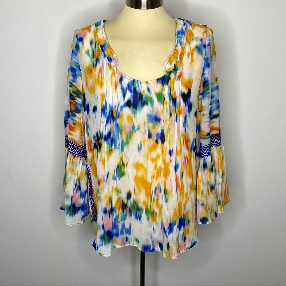 Plenty by Tracy Reese Boho Watercolor Blouse